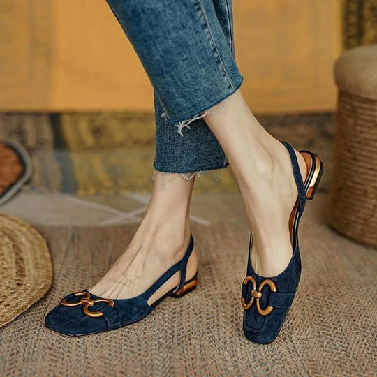 EB | Schuhe Frauen Flach Offener Rücken Sommerschuhe