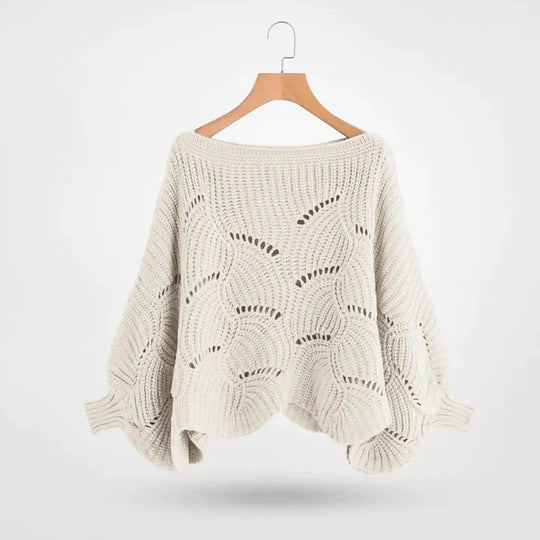 EB | Gestrickter Pullover mit Fledermausärmeln