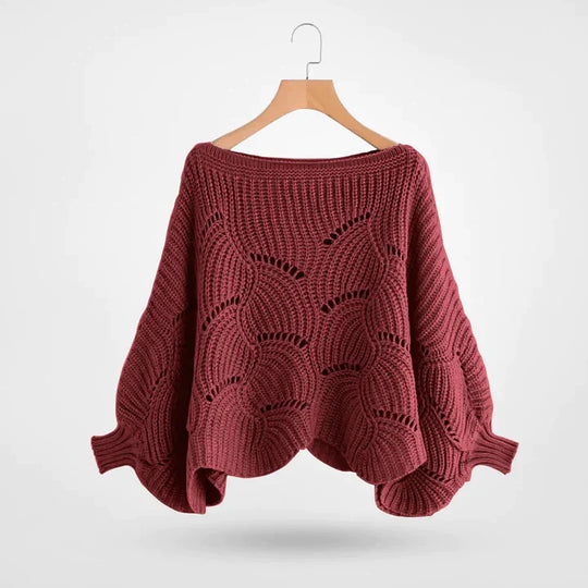 EB | Gestrickter Pullover mit Fledermausärmeln