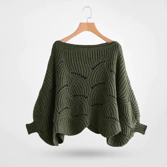 EB | Gestrickter Pullover mit Fledermausärmeln
