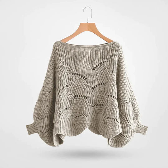 EB | Gestrickter Pullover mit Fledermausärmeln