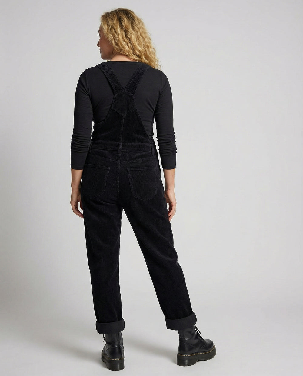 EB | Schwarz Latzhose Damen Lässig