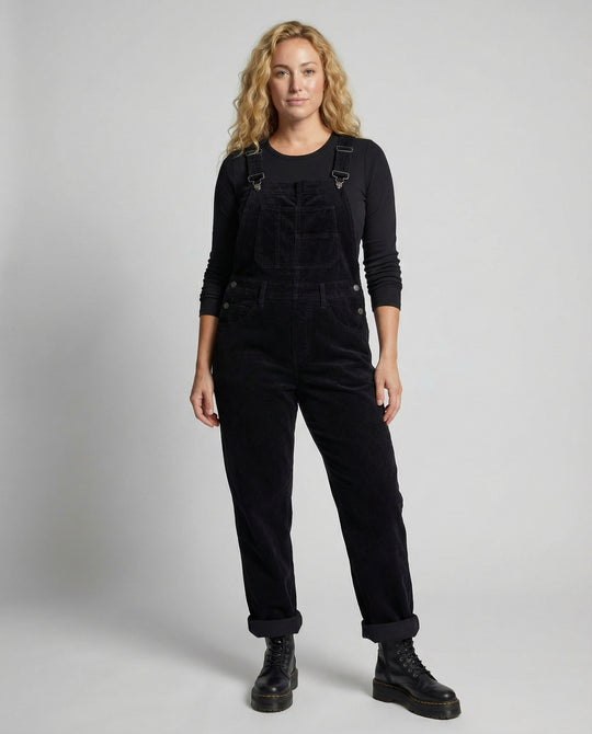 EB | Schwarz Latzhose Damen Lässig