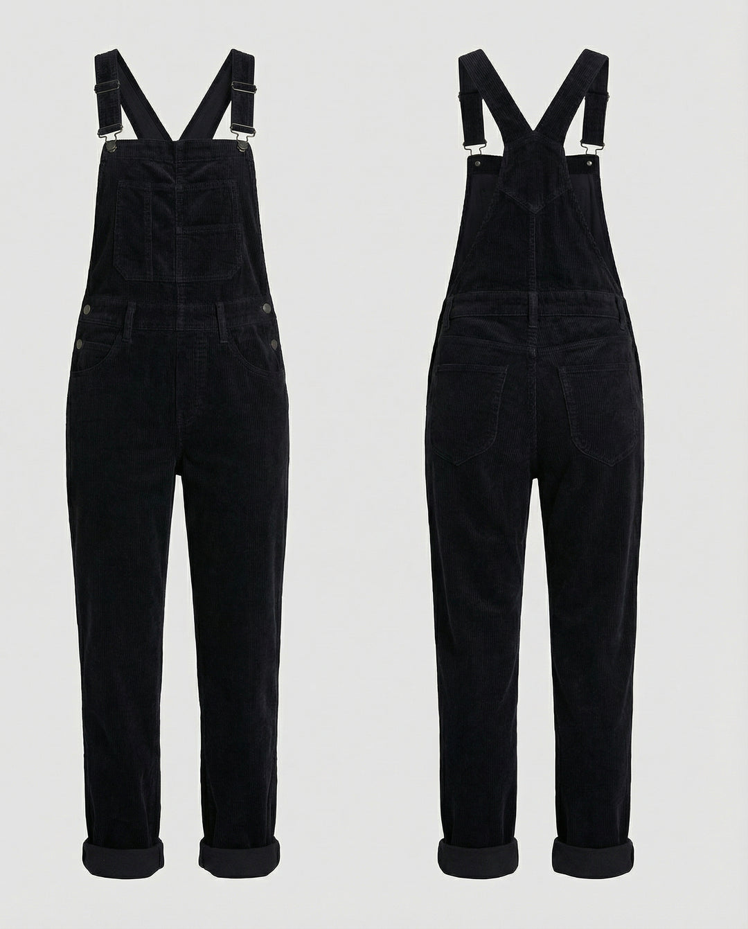 EB | Schwarz Latzhose Damen Lässig