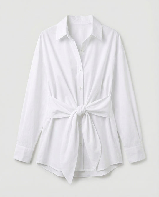 EB Langärmelige Bluse mit Bindeband