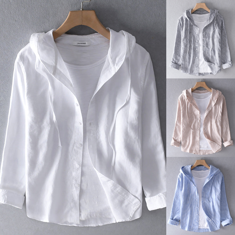 EB | Damen Luftige Weiche Bluse mit Kapuze Taschen