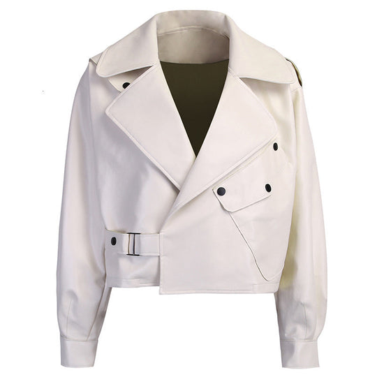 EB | Kurzes Damenjackett - Eine Lässige Lederjacke für Damen