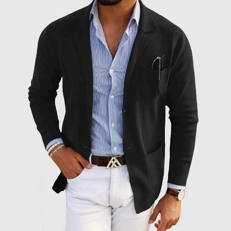 EB Herren Blazer mit Reverskragen und Fronttaschen