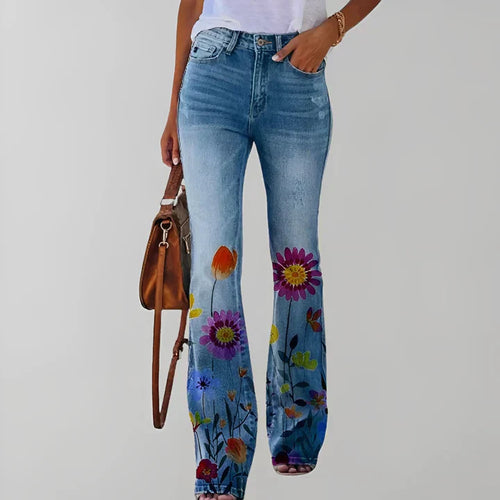 EB - Gerade jeans mit blumendruck