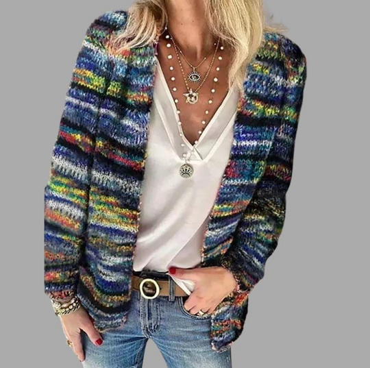 EB | Cardigan - Jessika Stilvoller und Farbiger Strickcardigan