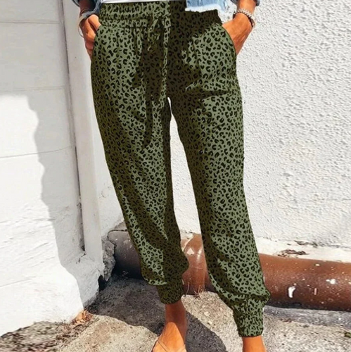 EB | Weit Geschnittene Hose mit Leopardenmuster