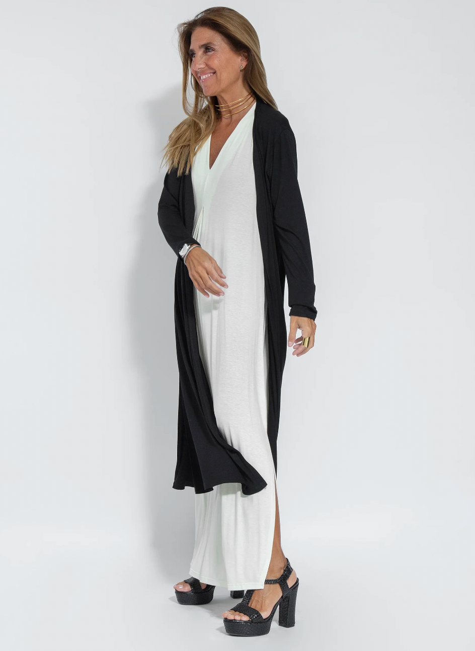 EB | Set mit Langem, Schlank Machendem Kleid und Weste