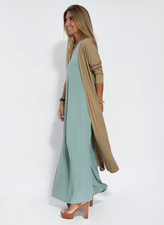 Elegantes Kleid-Weste-Set mit Schlankmachendem Schnitt für festliche Anlässe | EB
