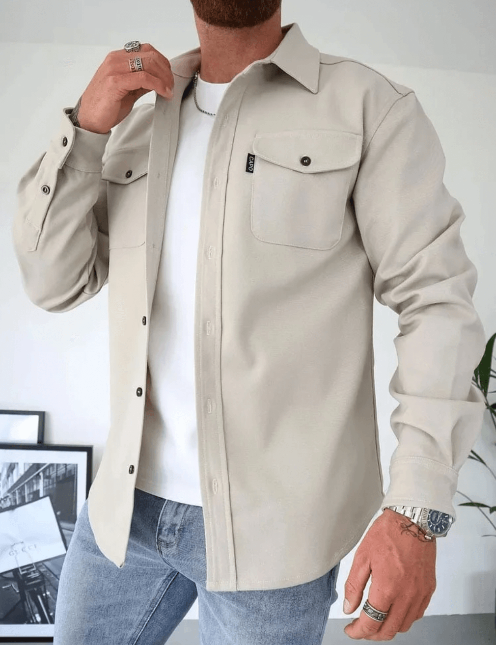 EB | Modernes Herrenhemdjacke