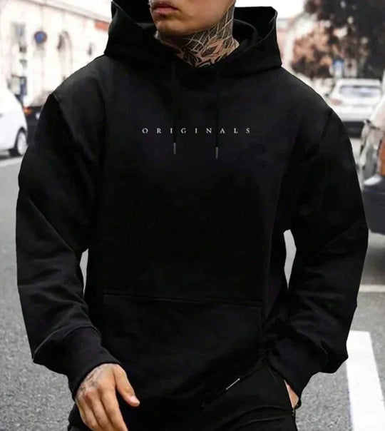 EB - Streetwear Herbst Hoodie mit Kordelzug für Herren