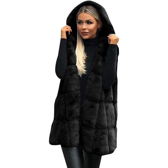 EB | Fellweste mit Kapuze Polyester/faux Fur Elegant und Warm