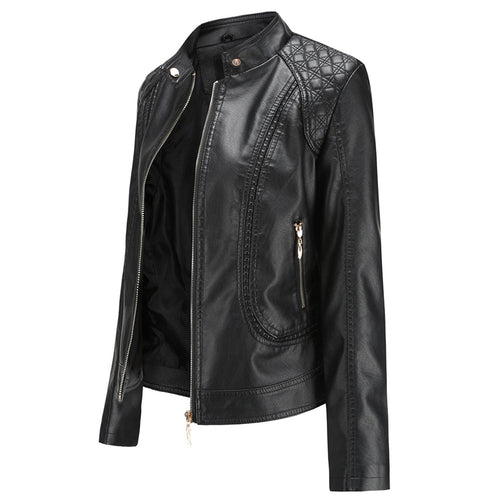 EB | Lederjacke mit Hohem Kragen Herbst Edition