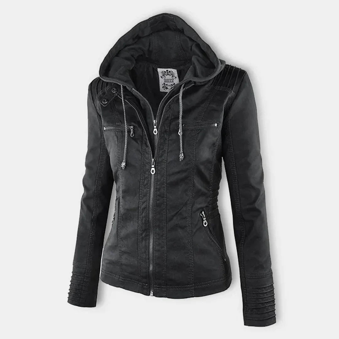 EB | Stilvolle Motorradjacke mit Kapuze