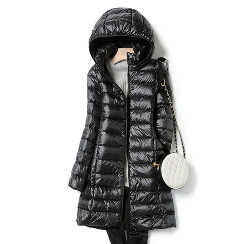 EB | Steppjacke mit Kapuze für Damen - Lang