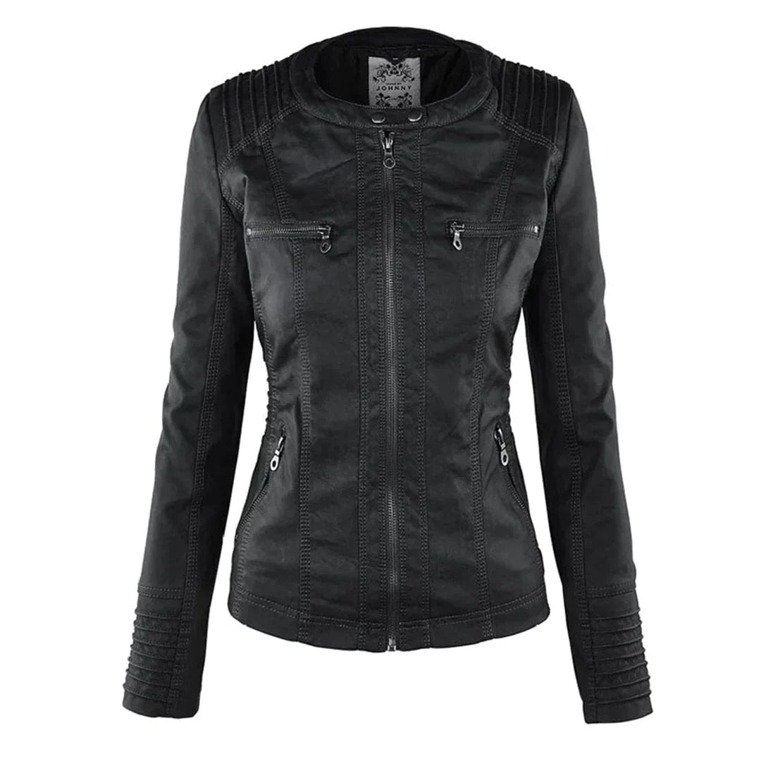 EB | Elegantes Motorradjacke mit Kapuze Aus Hochwertigem Leder