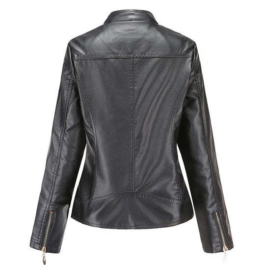 EB | Lederjacke mit Hohem Kragen Herbst Edition