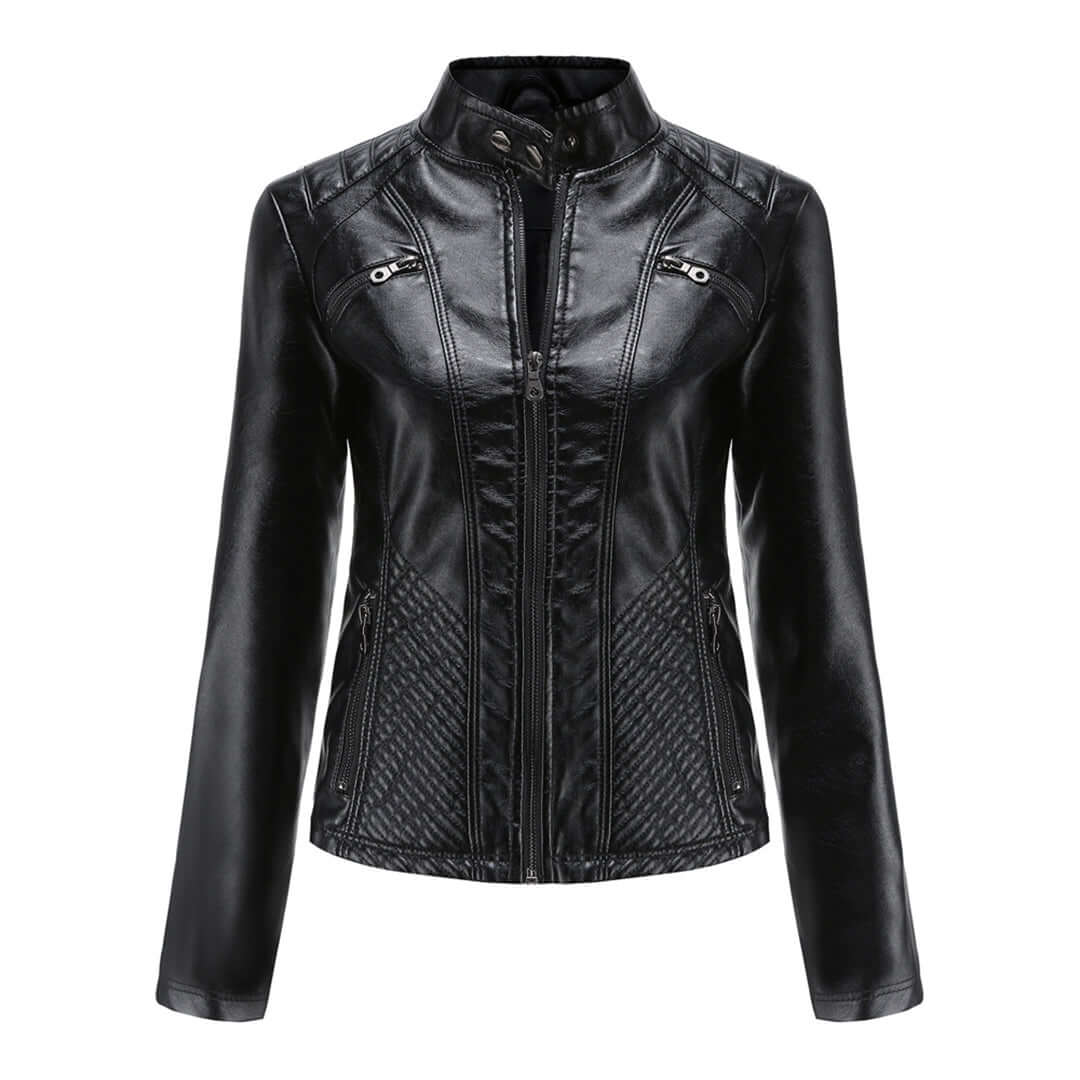 EB | Damen Lederjacke Mit Zeitlosem Elegantem Look