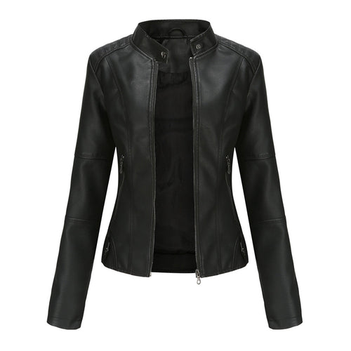 EB | Frauen Kragenlose Bikerjacke