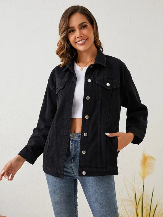 EB | Jacke Casual Denim Perfekt für Lässige Tage