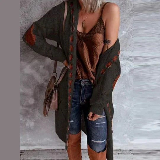 EB | Modische Strickjacke mit Kapuze