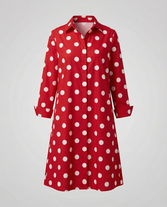 Kleid mit Eleganten langen Ärmeln.
