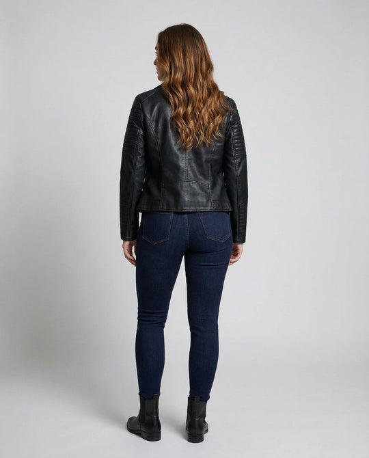 Elegante Kunstlederjacke Damen | EB