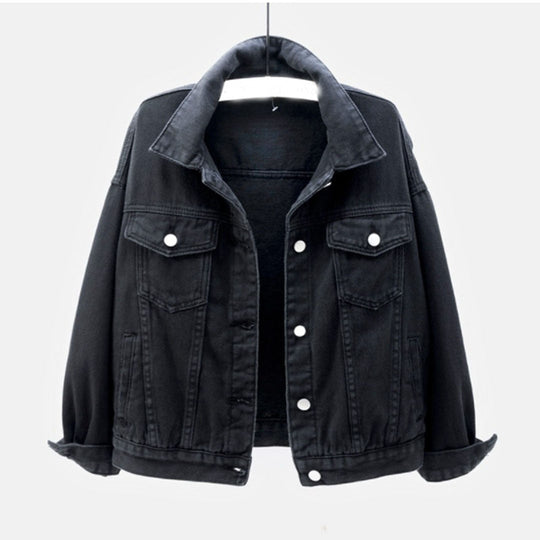EB | Lässige Denimjacke Baumwolle Klassisch und Zeitlos