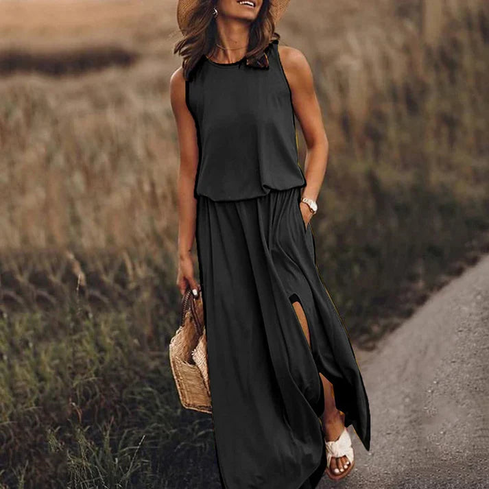 EB – entspanntes weißes maxikleid