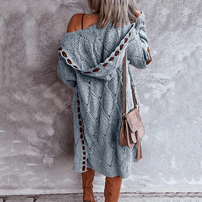 EB | Stilvoller Damen Cardigan mit Verspielten Details und Langer Passform