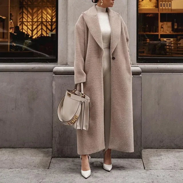 EB | Elegante Damen Wolljacke mit Langer Passform