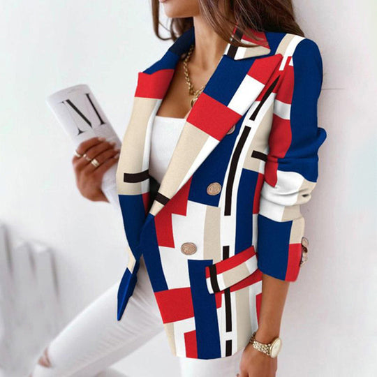 EB | Kariertes Blazer Polyester Elegant und Zeitlos
