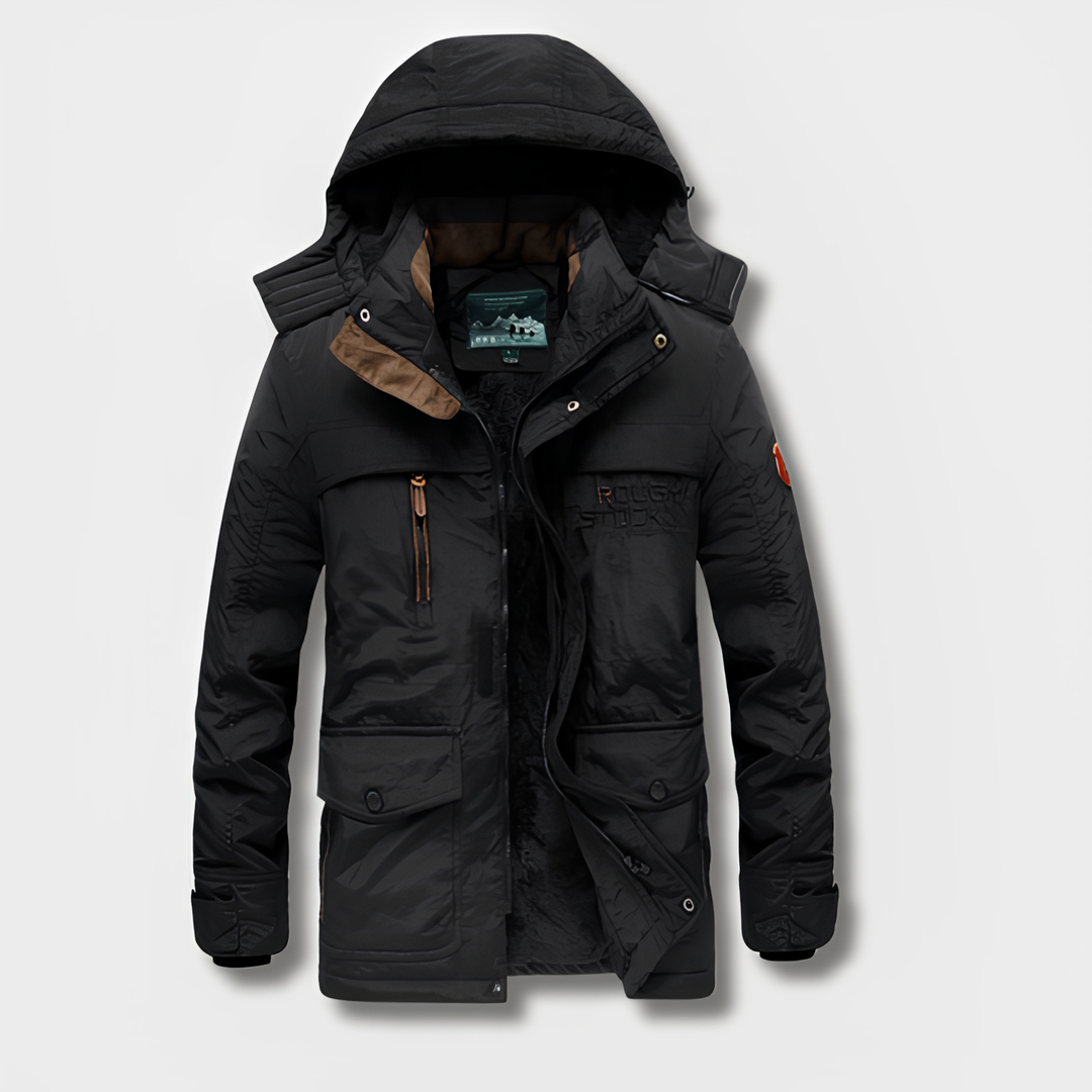 EB | Militärisch inspirierte Winterjacke mit Kapuze