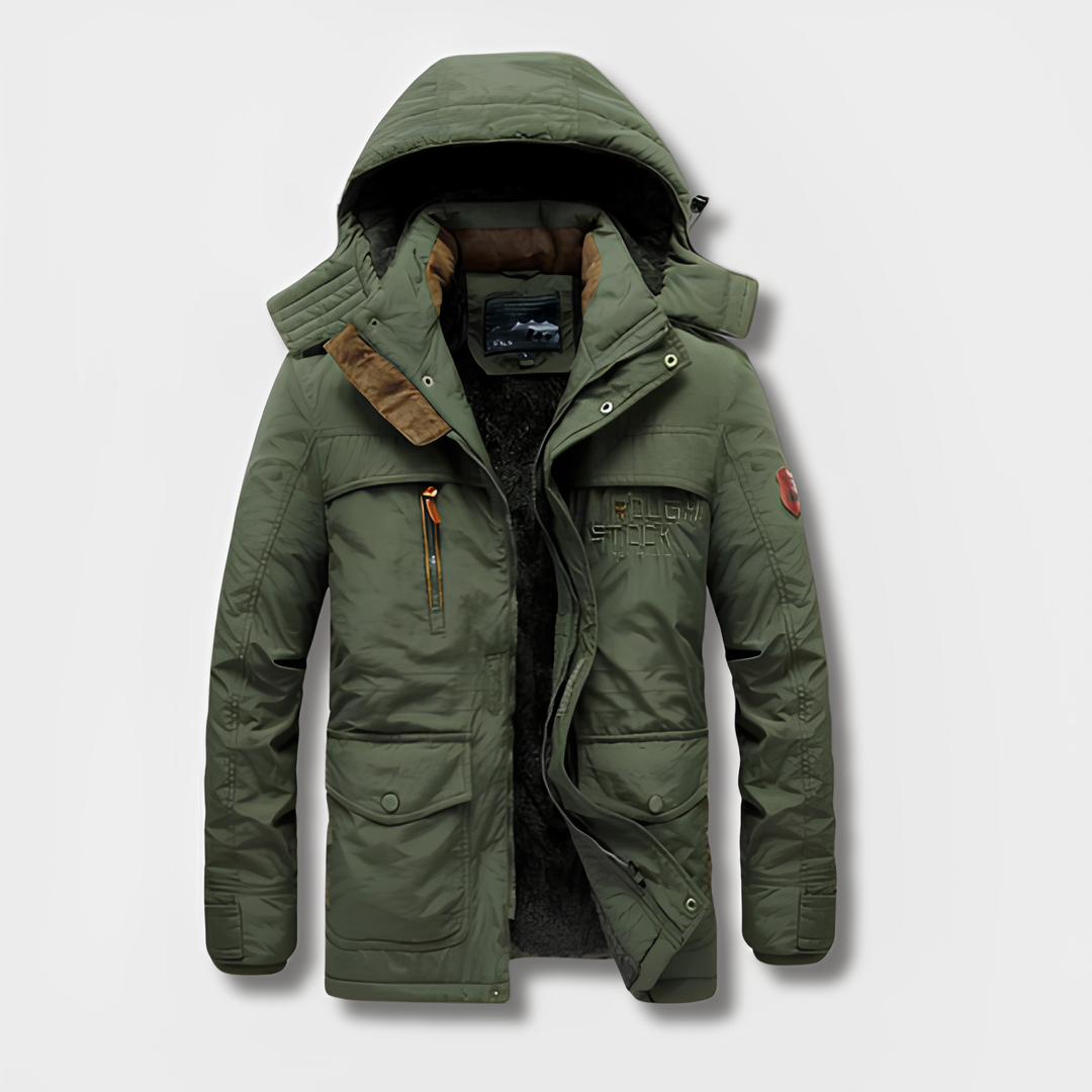 EB | Militärisch inspirierte Winterjacke mit Kapuze