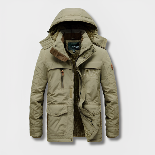 EB | Militärisch inspirierte Winterjacke mit Kapuze