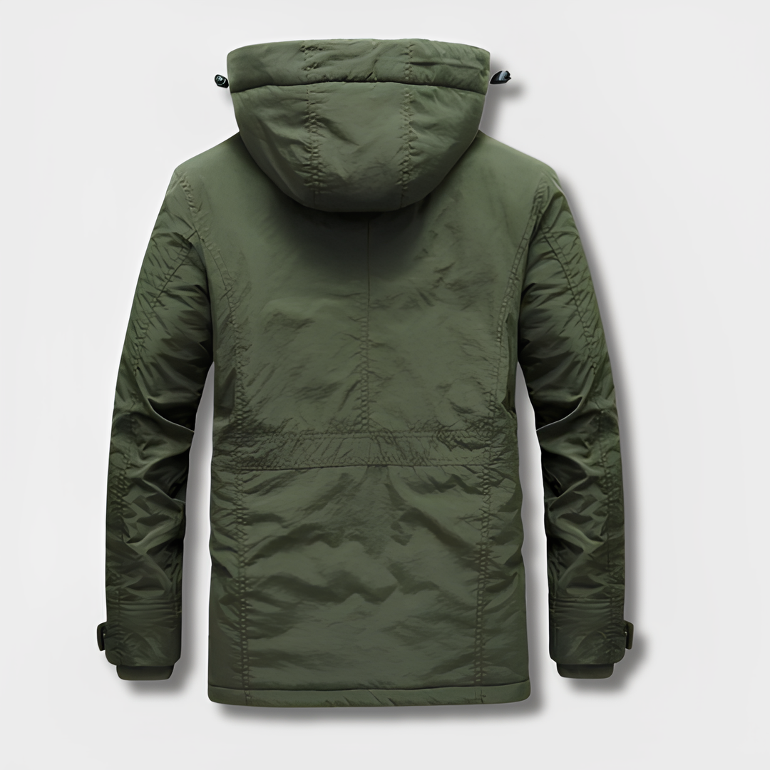 EB | Militärisch inspirierte Winterjacke mit Kapuze