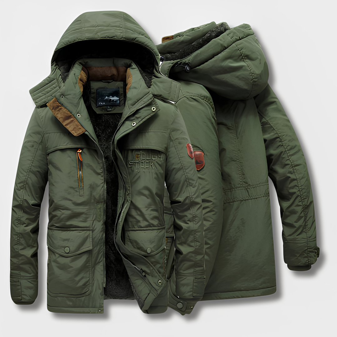 EB | Militärisch inspirierte Winterjacke mit Kapuze
