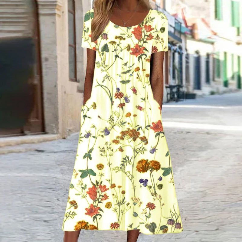 EB | Florales Kleid mit Bauchabdeckung