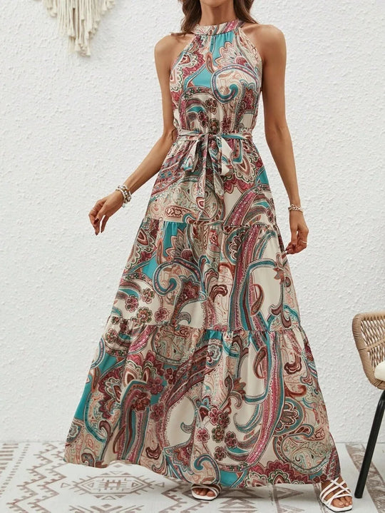EB | Damen Retro Maxi Halterneck & Vintage-inspiriert