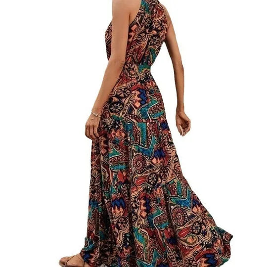 EB | Damen Retro Maxi Halterneck & Vintage-inspiriert