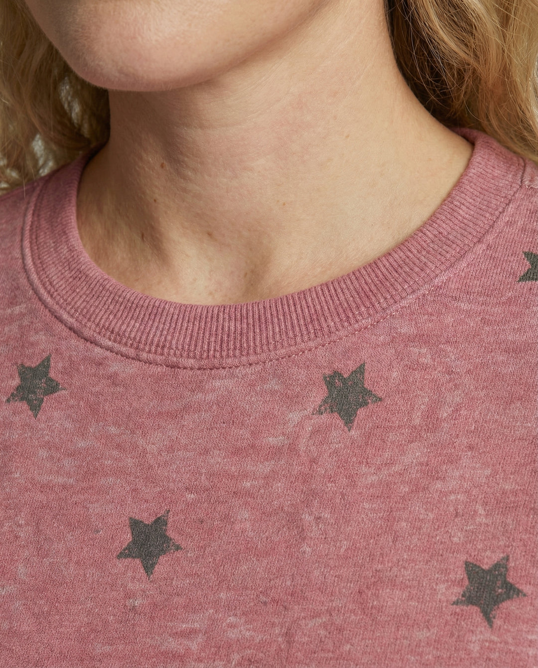 EB | Lässiges Sweatshirt mit Sternmuster Langärmeliges Design Weich und Bequem