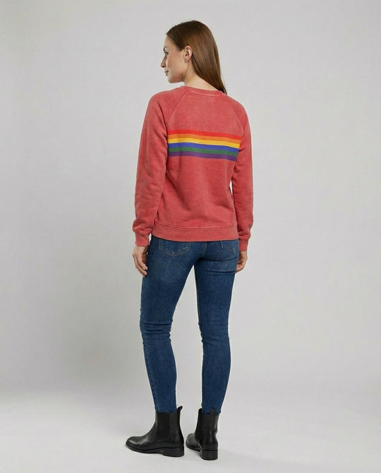 Weicher Regenbogen Pullover Damen | EB