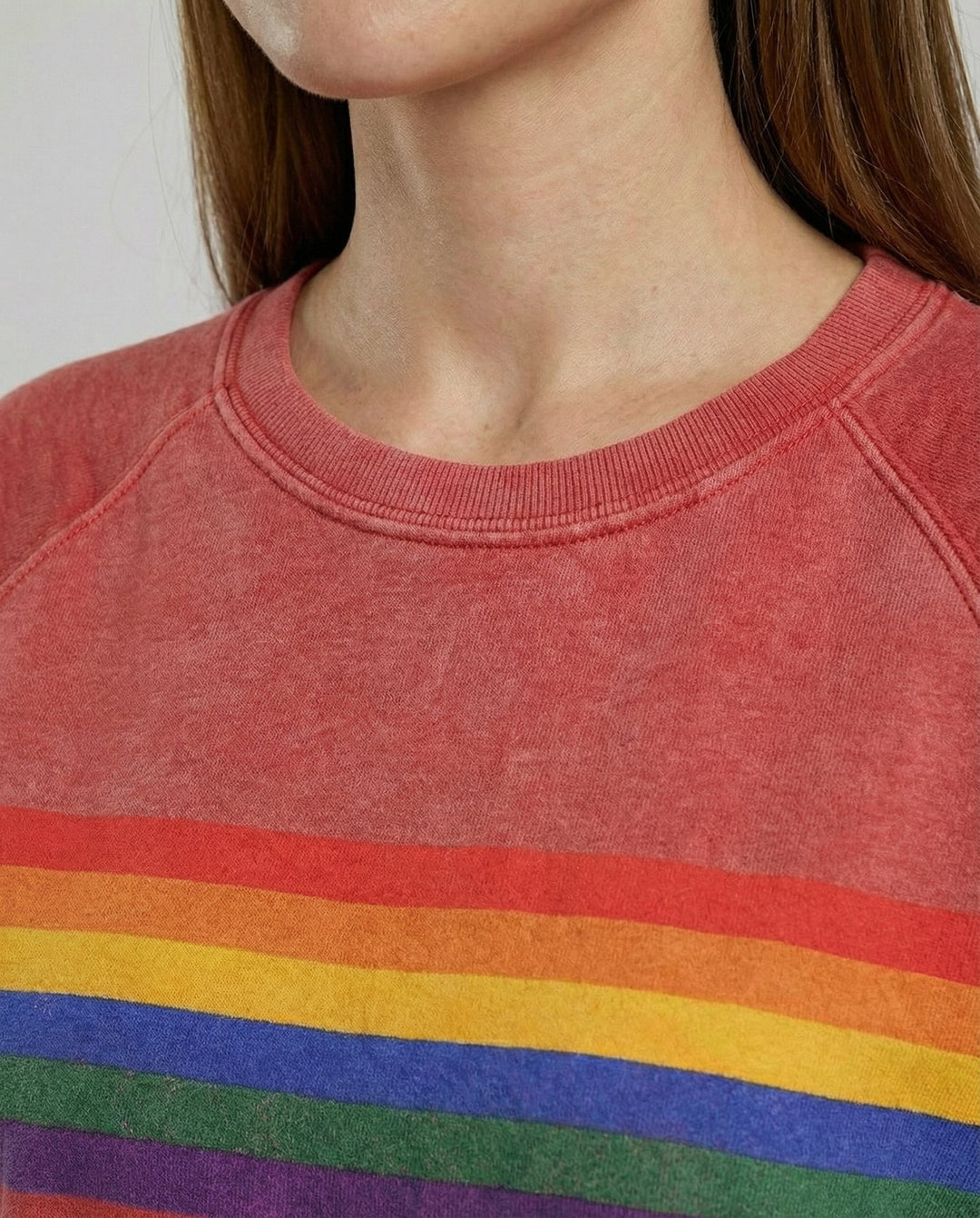 Weicher Regenbogen Pullover Damen | EB