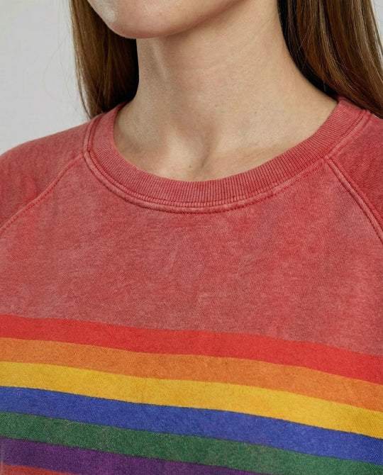 Weicher Regenbogen Pullover Damen | EB