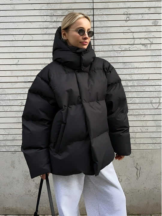 EB | Pufferjacke Braun Warme Winterjacke Angenehm