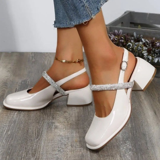 Glitzernde WeißlackPumps EB